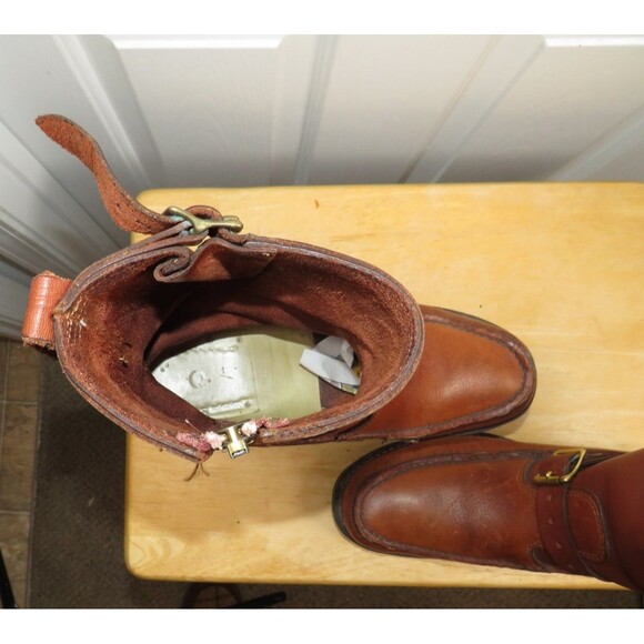 Vtg Gokey Hunting Snake Gro-Cord Boots Mens 10.5 E Brown Bison Classic Engineer main image 6